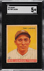 1933 R319 Goudey #31 Tony Lazzeri SGC EX 5