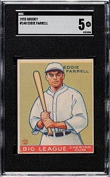 1933 R319 Goudey #148 Eddie Farrell SGC EX 5