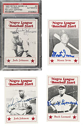 Signed 1986 Fritsch "Negro League Baseball Stars" Collection (10) Including Seven Hall of Famers