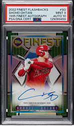 2022 Topps Finest Flashbacks 1995 Finest Autographs #95FA-SO Shohei Ohtani #21/25 PSA MINT 9 with GEM MINT 10 Signature