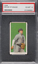 1909-1911 T206 White Border Oscar Stanage PSA EX-MT 6