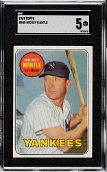 1969 Topps #500 Mickey Mantle SGC EX 5