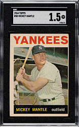 1964 Topps #50 Mickey Mantle SGC FAIR 1.5
