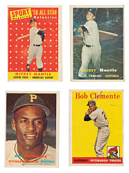 1957 to 1972 Topps Roberto Clemente and Mickey Mantle Collection (12)