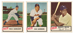 1954 Dan-Dee Potato Chips Trio: Monte Irvin, Sid Gordon, and Max Surkont