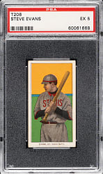 1909-1911 T206 White Border Steve Evans PSA EX 5 - Polar Bear Back
