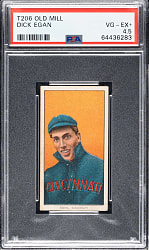 1909-1911 T206 White Border Dick Egan PSA VG-EX+ 4.5 - Old Mill Back