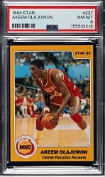 1984-1985 Star Company Basketball #237 Hakeem Olajuwon PSA NM-MT 8