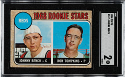 1968 Topps #247 Johnny Bench Rookie SGC GOOD 2