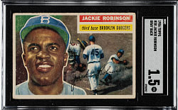 1956 Topps #30 Jackie Robinson Gray Back SGC FAIR 1.5