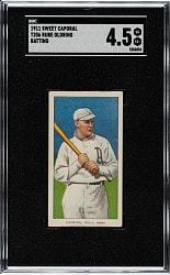 1909-1911 T206 White Border Rube Oldring Batting SGC VG/EX+ 4.5