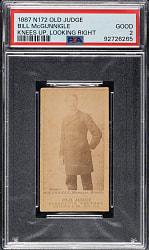 1889 N172 Old Judge Bill McGunnigle PSA GOOD 2