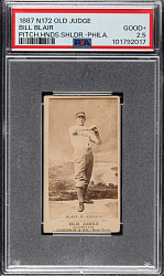 1888 N172 Old Judge Bill Blair PSA GOOD+ 2.5