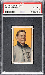 1909-1911 T206 White Border Fred Abbott PSA VG-EX 4 - Polar Bear Back