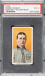 1909-1911 T206 White Border Frank Chance Yellow Background PSA VG 3