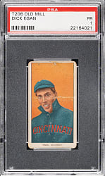 1909-1911 T206 White Border Dick Egan PSA POOR 1 - Old Mill Back