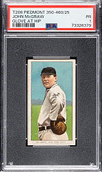 1909-1911 T206 White Border John McGraw Glove At Hip PSA POOR 1