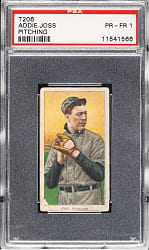 1909-1911 T206 White Border Addie Joss Pitching PSA POOR 1 - Old Mill Back