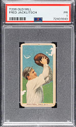 1909-1911 T206 White Border Fred Jacklitsch PSA POOR 1 - Old Mill Back