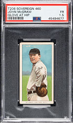 1909-1911 T206 White Border John McGraw Glove At Hip PSA FAIR 1.5 - Sovereign 460 Back