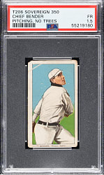 1909-1911 T206 White Border Chief Bender Pitching, No Trees in Background PSA FAIR 1.5 - Sovereign 350 Back