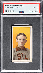 1909-1911 T206 White Border Bobby Wallace PSA GOOD 2
