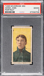 1909-1911 T206 White Border Addie Joss Portrait PSA GOOD 2 - Sovereign 350 Back
