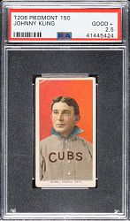 1909-1911 T206 White Border Johnny Kling PSA GOOD+ 2.5