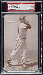 1963 Statistic Back Exhibits Hank Aaron PSA NM 7