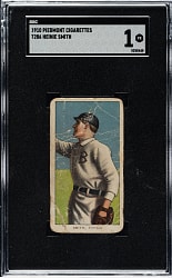 1909-1911 T206 White Border Heinie Smith SGC POOR 1