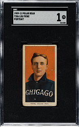 1909-1911 T206 White Border Lou Fiene Portrait SGC POOR 1 - Polar Bear Back