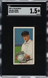 1909-1911 T206 White Border Hal Chase Holding Trophy SGC FAIR 1.5 - Polar Bear Back