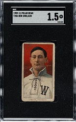 1909-1911 T206 White Border Bob Unglaub SGC FAIR 1.5 - Polar Bear Back