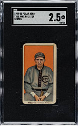1909-1911 T206 White Border Jake Pfeister Seated SGC GOOD+ 2.5 - Polar Bear Back