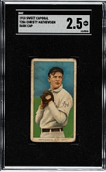 1909-1911 T206 White Border Christy Mathewson Dark Cap SGC GOOD+ 2.5
