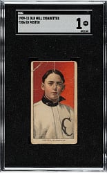 1909-1911 T206 White Border Ed Foster Southern Leaguer SGC POOR 1 - Old Mill Back