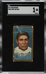 1911 T205 Gold Border Chief Meyers SGC POOR 1 - Polar Bear Back