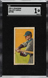 1909-1911 T206 White Border Lefty Leifield Batting SGC POOR 1 - Polar Bear Back