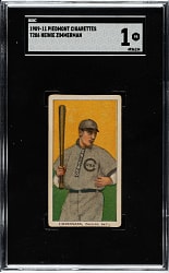 1909-1911 T206 White Border Heinie Zimmerman SGC POOR 1
