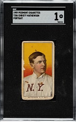 1909-1911 T206 White Border Christy Mathewson Portrait SGC POOR 1