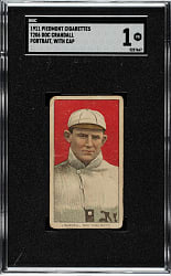 1909-1911 T206 White Border Doc Crandall Portrait with Cap SGC POOR 1