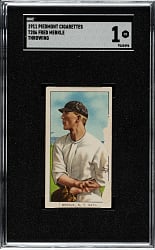 1909-1911 T206 White Border Fred Merkle Throwing SGC POOR 1