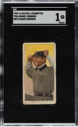 1909-1911 T206 White Border Hughie Jennings Both Hands Showing SGC POOR 1 - Old Mill Back