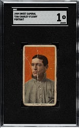 1909-1911 T206 White Border Charley O'Leary Portrait SGC POOR 1