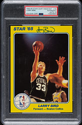 Signed 1984-1985 Star Company Basketball "Court Kings 5 x 7" #18 Larry Bird PSA/DNA GEM MINT 10