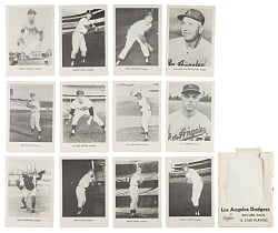 1966 Sportservice Los Angeles Dodgers Picture Pack Complete Set (12) Plus Original Envelope