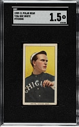 1909-1911 T206 White Border Doc White Pitching SGC FAIR 1.5 - Polar Bear Back