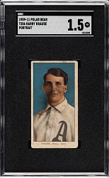 1909-1911 T206 White Border Harry Krause Portrait SGC FAIR 1.5 - Polar Bear Back