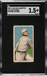 1909-1911 T206 White Border Chief Bender Pitching, No Trees in Background SGC FAIR 1.5 - Old Mill Back