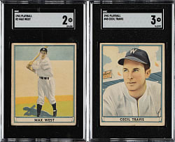 1941 R336 Play Ball #2 Max West and #48 Cecil Travis SGC-Graded Pair